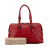 Bottega Veneta B Bottega Veneta Red Calf Leather Intrecciato Boston Bag Italy