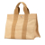 Hermès B Hermès Brown Beige Canvas Fabric Toile Bora Bora PM Tote France