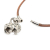 Hermès B Hermès Silver with Brown Palladium Metal Plated Elephant Cadena Choker Necklace France