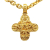 Chanel AB Chanel Gold Gold Plated Metal Triple CC Clover Pendant Necklace France