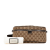 Gucci B Gucci Brown Beige Canvas Fabric GG Waist Pouch Italy