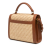 Saint Laurent AB Saint Laurent Brown Beige Raffia Natural Material Mini Cassandra Satchel Italy