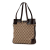 Gucci B Gucci Brown Canvas Fabric GG Tote Italy