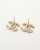 Chanel Coco Mark Pearl Rhinestone Earrings