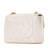 Chanel B Chanel White Lambskin Leather Leather Mini Square Classic Lambskin Single Flap France