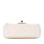 Chanel B Chanel White Lambskin Leather Leather Mini Square Classic Lambskin Single Flap France