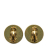 Chanel B Chanel Gold Gold Plated Metal CC Clip On Earrings France