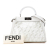 Fendi AB Fendi White PVC Plastic Limited Edition Medium Peekaboo Satchel Italy