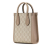 Gucci AB Gucci Brown Beige Coated Canvas Fabric Mini GG Supreme Interlocking G Satchel Italy