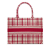 Christian Dior A Dior Red Canvas Fabric Medium Check'n'Dior Book Tote Italy