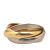 Cartier B Cartier Gold 18K Yellow Gold Metal Tricolor Large Model 18K Gold Classic Trinity Ring France