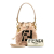 Fendi B Fendi Pink Fur Natural Material Shearling Mini Mon Tresor Bucket Bag Italy