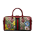 Gucci AB Gucci Red with Multi Coated Canvas Fabric GG Supreme Ophidia Web Flora Satchel Italy