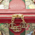 Gucci AB Gucci Red with Multi Coated Canvas Fabric GG Supreme Ophidia Web Flora Satchel Italy