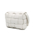 Bottega Veneta AB Bottega Veneta White Calf Leather skin Intrecciato Padded Cassette Crossbody Italy