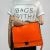 Valentino Rockstud Calfskin Leather 2-Ways Flap Shoulder Bag Neon Orange