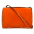 Valentino Rockstud Calfskin Leather 2-Ways Flap Shoulder Bag Neon Orange