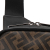 Fendi AB Fendi Black Calf Leather Zucca FF 1974 Diagonal Vitello Liberty Crossbody Italy