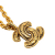 Chanel B Chanel Gold Gold Plated Metal Quilted CC Pendant Necklace France