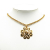 Chanel B Chanel Gold Gold Plated Metal CC Flower Pendant Necklace France