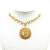 Chanel AB Chanel Gold Gold Plated Metal CC Round Pendant Necklace France