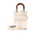 Fendi AB Fendi White Calf Leather Mini Sunshine Shopper Tote Italy