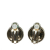 Chanel AB Chanel Silver Brass Metal Coco Mark Earrings France