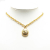 Chanel B Chanel Gold Gold Plated Metal CC Round Pendant Necklace France