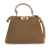 Fendi AB Fendi Brown Fur Natural Material Medium Shearling Peekabo ISeeU Satchel Italy