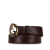 Gucci B Gucci Brown Dark Brown Calf Leather Guccissima Interlocking G Belt Italy