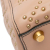 Christian Dior AB Dior Brown Nude Lambskin Leather Leather Small Lambskin Cannage Studded Supple Lady Dior Italy