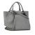 Celine B Celine Gray Pomice Calf Leather Small Big Satchel Italy