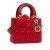 Christian Dior B Dior Red Lambskin Leather Leather Small Lambskin Cannage My ABCDior Lady Dior Italy