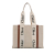 Chloé AB Chloé Brown Beige Canvas Fabric Medium Woody Tote Italy