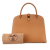 Hermès B Hermès Brown Light Brown Calf Leather Courchevel Dalvy 30 France