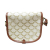 Celine AB Celine White Coated Canvas Fabric Monogram Triomphe Crossbody Italy