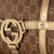 Gucci B Gucci Gold Canvas Fabric GG Reins Handbag Italy