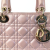 Christian Dior B Dior Pink Light Pink Lambskin Leather Leather Medium Iridescent Lambskin Cannage Lady Dior Italy