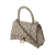 Gucci Brown Beige Coated Canvas Fabric Small The Hacker Project GG Supreme Hourglass Satchel Italy