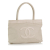 Chanel B Chanel Brown Beige Canvas Fabric CC Tote France