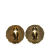 Chanel B Chanel Gold Gold Plated Metal CC Clip On Earrings France