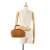 Chanel B Chanel Brown Suede Leather CC Tortoise Ring Handbag Italy