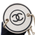 Chanel B Chanel White Lambskin Leather Leather CC Lambskin Round Vanity Case France