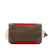 Celine B Celine Red with Multi Pony Hair Natural Material Mini Tricolor Luggage Tote Italy