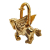 Hermès B Hermès Gold Gold Plated Metal Pegasus Cadena Lock Charm France