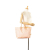 Fendi B Fendi Pink with Brown Beige Canvas Fabric Medium Zucchino Roll Tote Italy