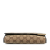 Gucci B Gucci Brown Beige Canvas Fabric GG Long Wallet Italy