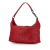 Bottega Veneta AB Bottega Veneta Red Calf Leather Intrecciato Shoulder Bag Italy