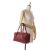 Bottega Veneta B Bottega Veneta Red Calf Leather Intrecciato Boston Bag Italy