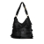 Saint Laurent B Yves Saint Laurent Black Calf Leather Small St. Tropez Hobo Italy